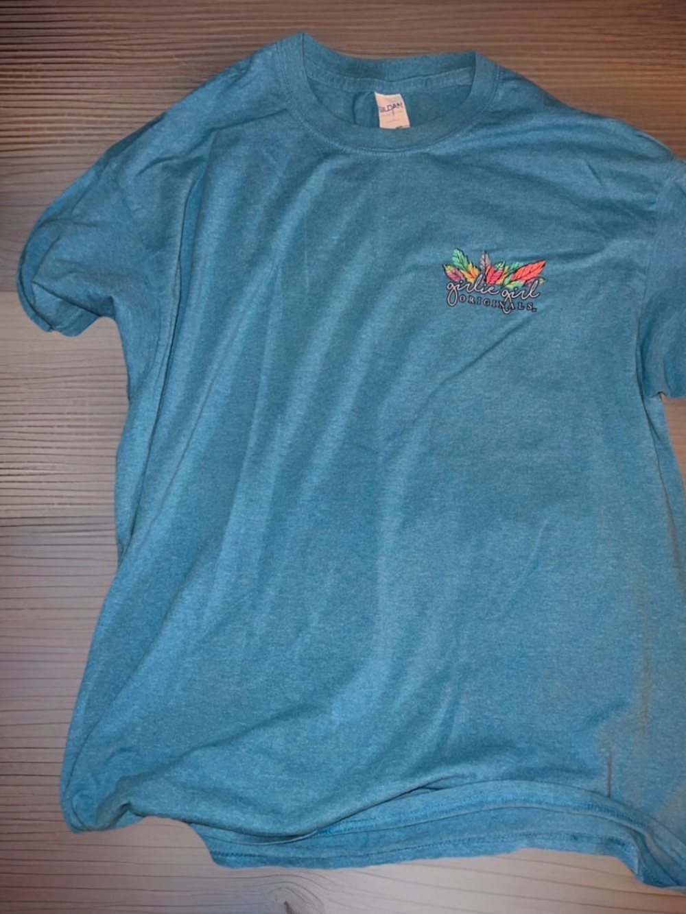 Blue Girlie Girl shirt size L #597